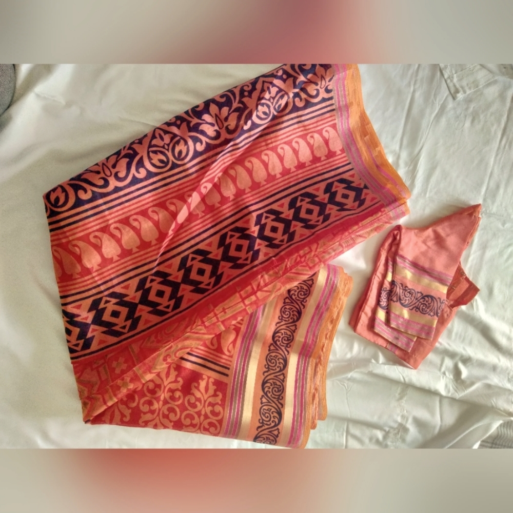 Brand New Saree with a Stitched blouse